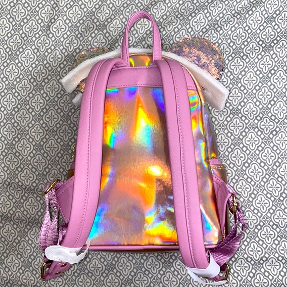 SOLD EXCLUSIVE DISNEY'S 50TH ANNIVERSARY MINNIE MOUSE EARIDESCENT SEQUIN - Picture 4 of 6